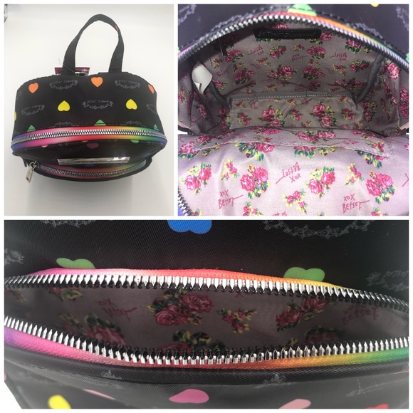 Betsey Johnson Bags Betsey Johnson Rainbow Hearts Backpack Poshmark